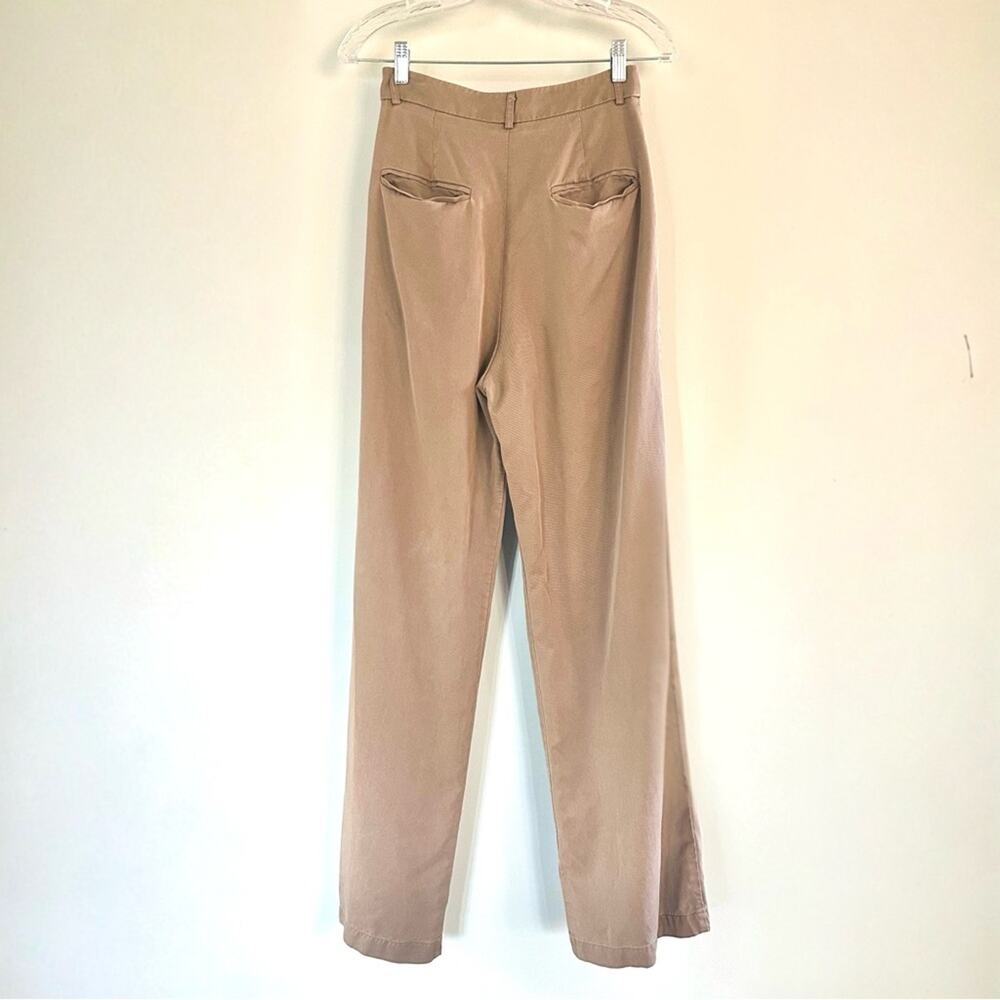 Reformation Mason Pant High Rise Tencel Wide Leg Brown Size 4 - Picture 5 of 9